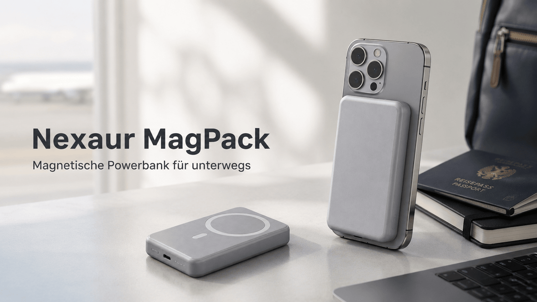 Nexaur MagPack: Magnetische Powerbank mit 10.000 mAh für unterwegs - Nexaur